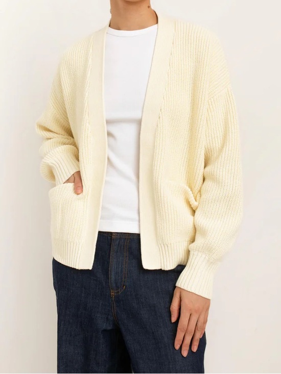 Paper Label Sweaters - Paper Label Mali Cardigan in Butter Yellow